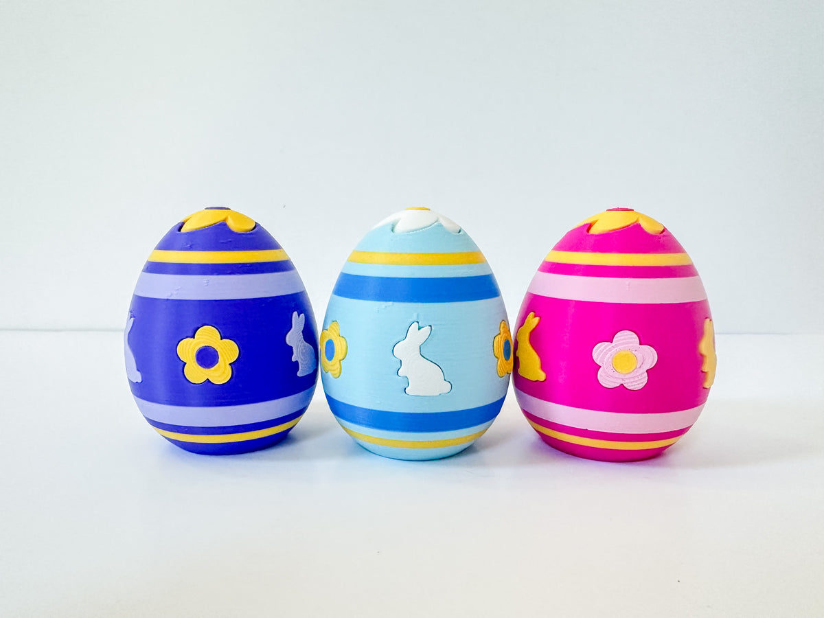 Easter Egg Pass Through Fidget with Flowers and Bunnies