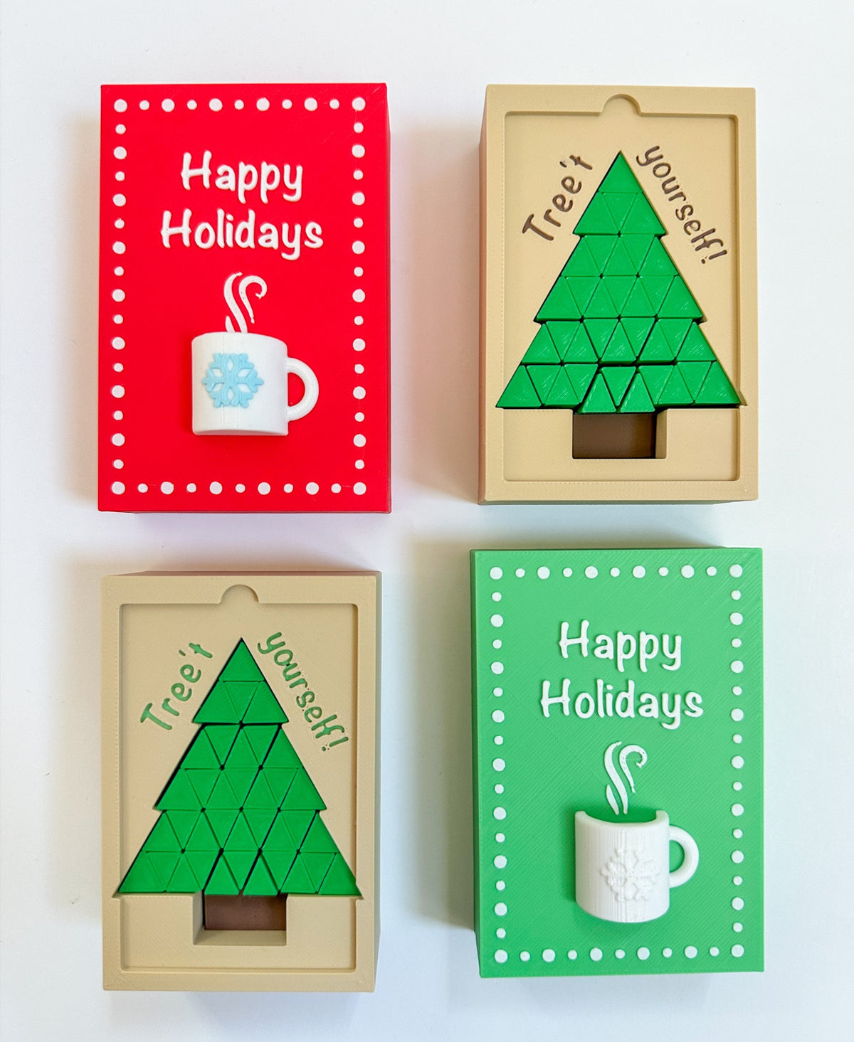 Tree't Yourself! Gift Card Box with Pixel Tree Fidget (Happy Holidays)