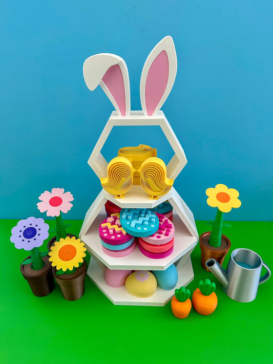 Easter Bunny 3-Tier Serving Stand