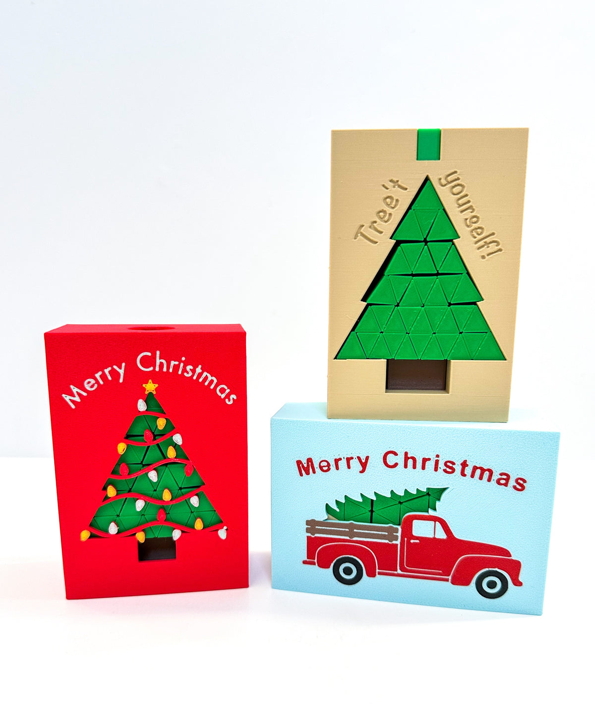 Tree't Yourself! Gift Card Box with Pixel Tree Fidget (Merry Christmas)