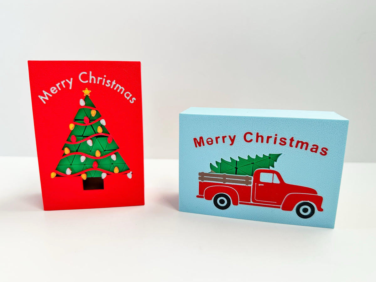 Tree't Yourself! Gift Card Box with Pixel Tree Fidget (Merry Christmas)