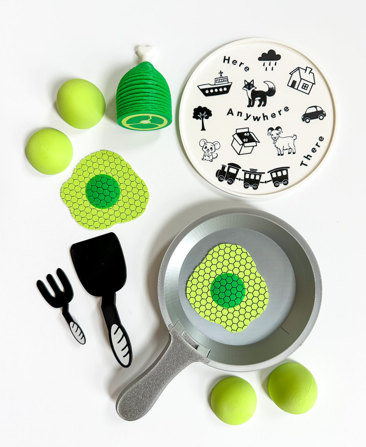 Green Eggs, Slinky Ham and Plate Set