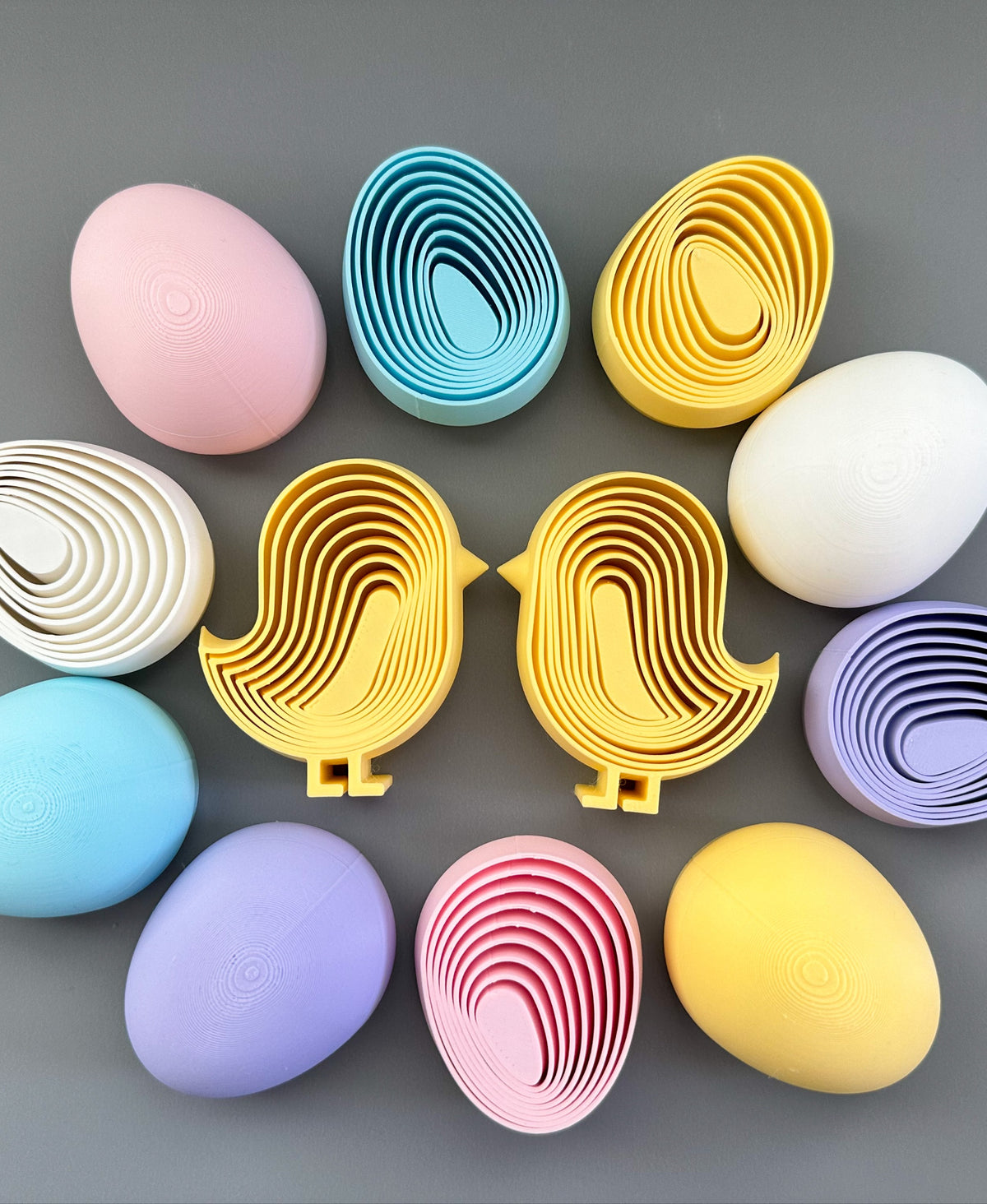 Baby Chick and Easter Egg Layered Fidgets