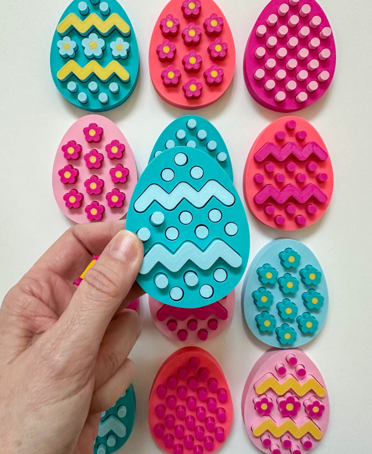 Easter Egg Pin Art Fidget and Grass Stand