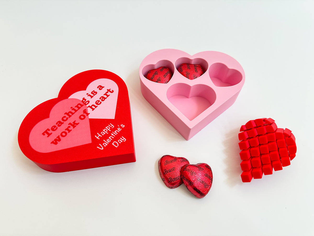 Pixel Heart Fidget with Heart Box