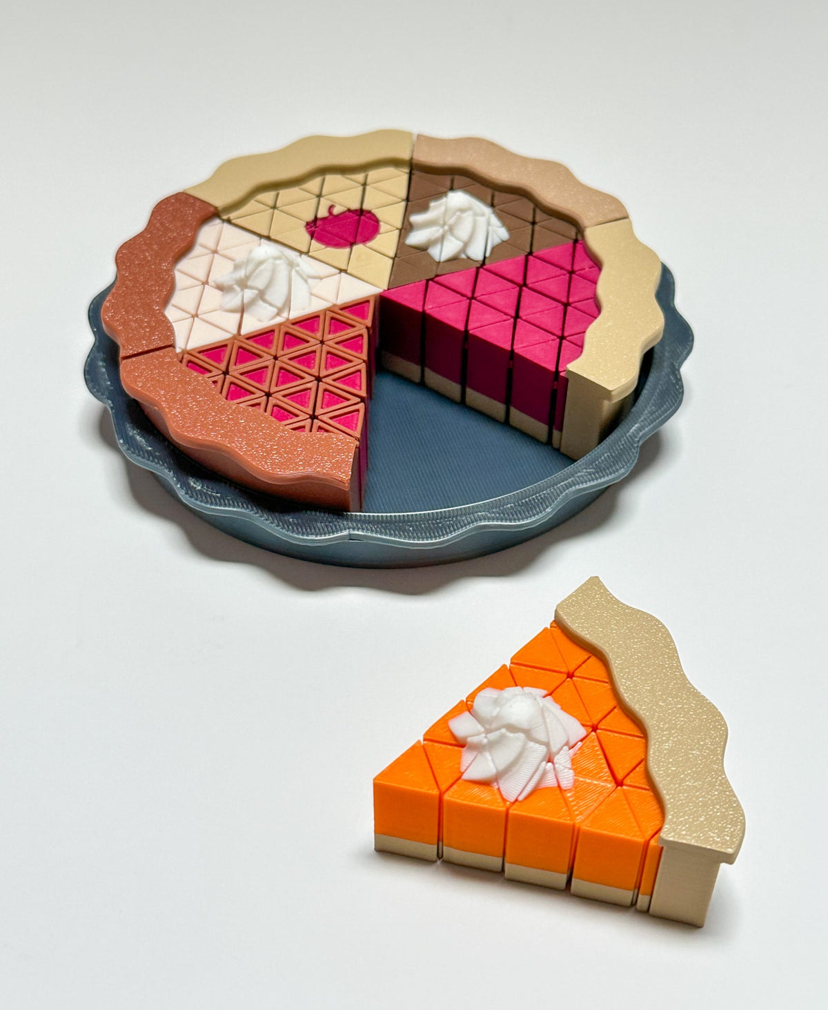 Mini Pixel Pie Slices and Pie Pan